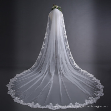 With Comb Wedding Veil Bride Use Wedding Accessories Lace Edge Bridal Tulle Veil 3*3m